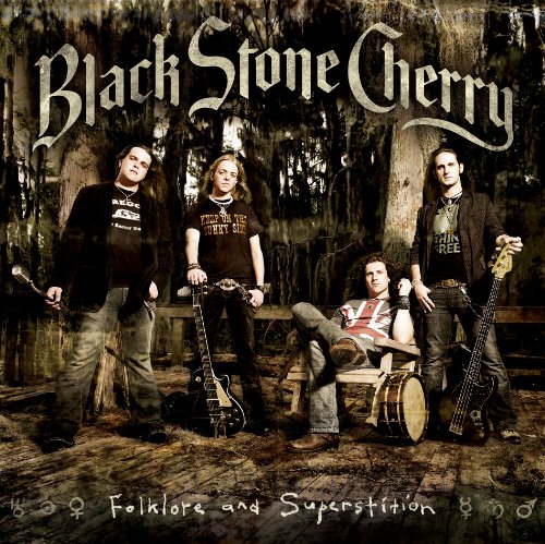 Black Stone Cherry band portrait, album cover for "Folklore and Superstition.