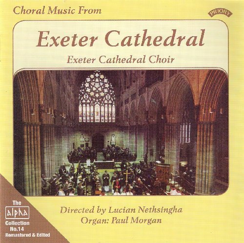 CD cover for choral music from Exeter Cathedral, featuring the choir.