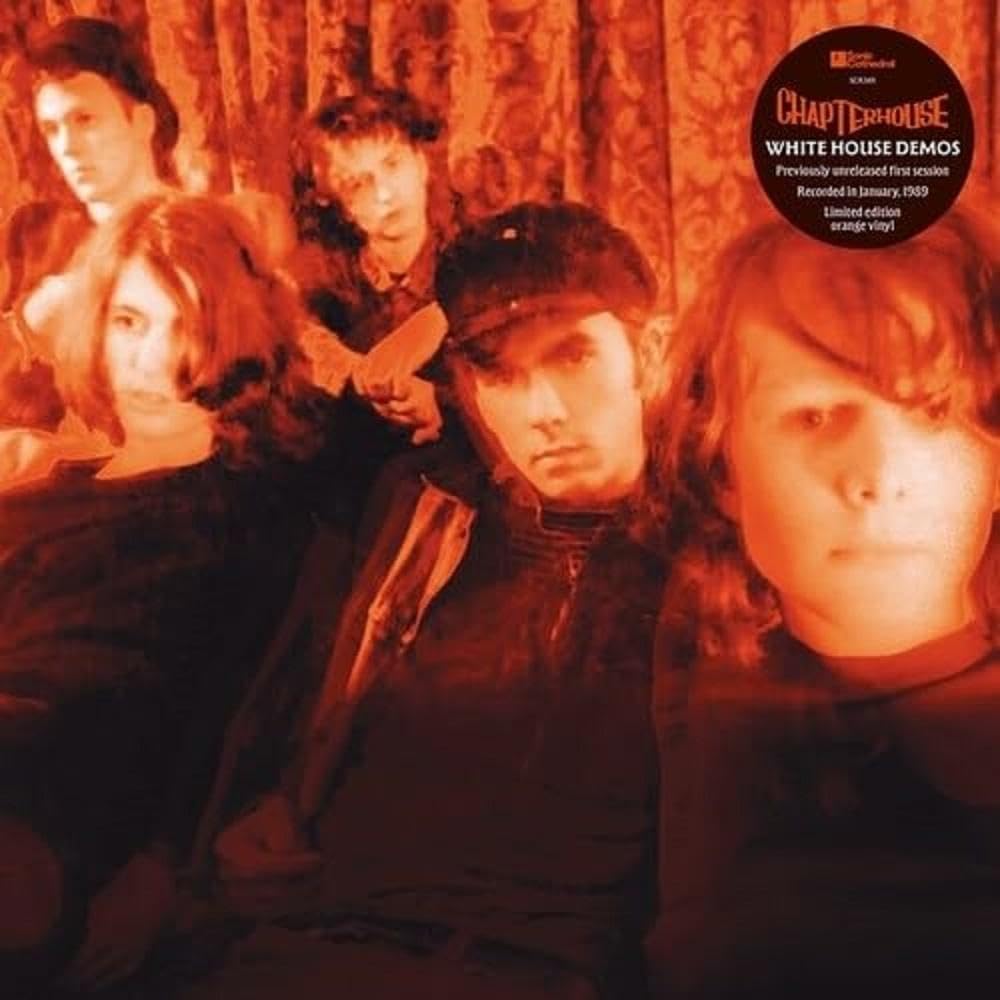 Chapterhouse album cover with four people in a warm, orange tone.