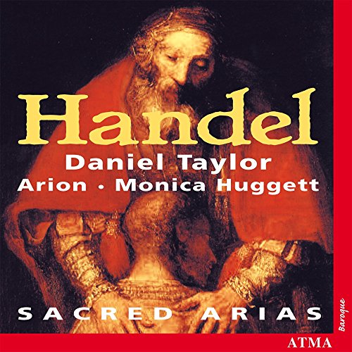 CD cover for Handel's Sacred Arias, featuring a painting of a man.