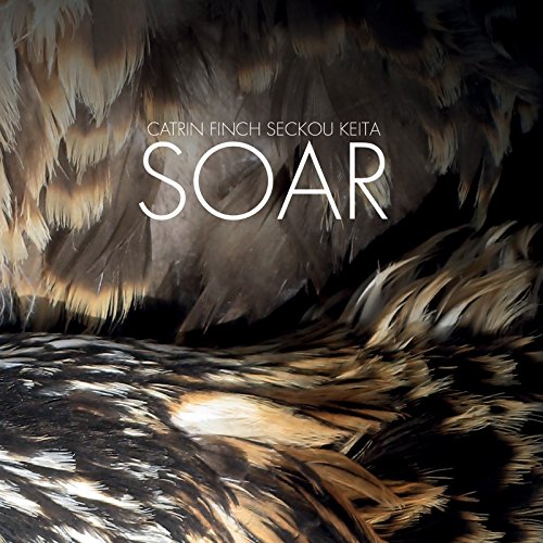 CD cover for "SOAR" by Sekou Finch, featuring bird feathers.