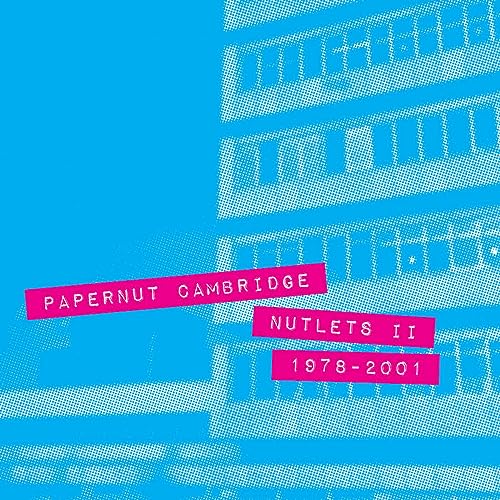 Vinyl record cover: blue halftone background with pink text labels.