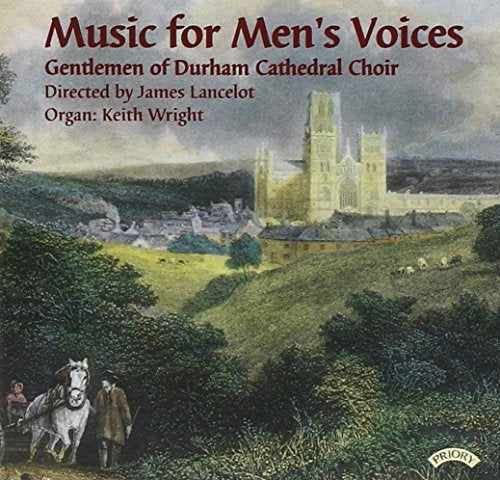 CD cover: Durham Cathedral landscape with figures and horse-drawn cart.