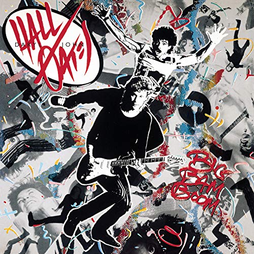 Album cover for Hall & Oates’ “Big Bam Boom” with painted figures.