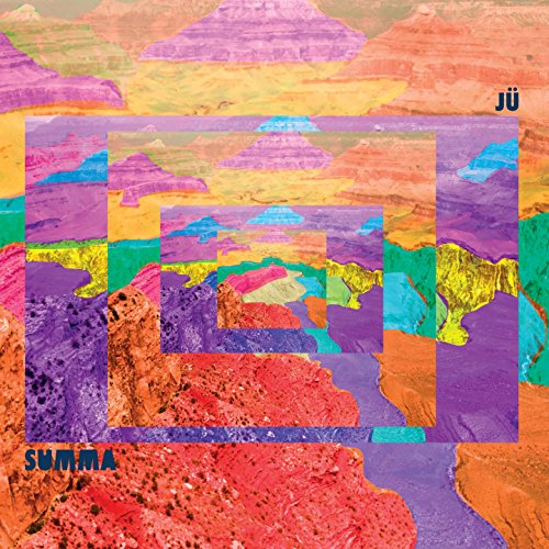 CD cover for “Summa” by Jü, featuring a colorful, fragmented landscape.