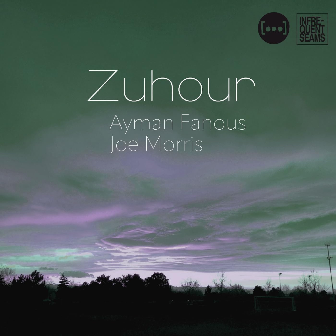 CD cover for "Zuhour" by Ayman Fanous & Joe Morris, with sky image.