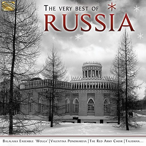 CD cover for “The Very Best Of Russia” featuring a snowy landscape and building.