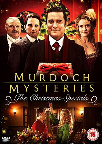 “Murdoch Mysteries” Christmas Special DVD cover with cast and snowy scene.