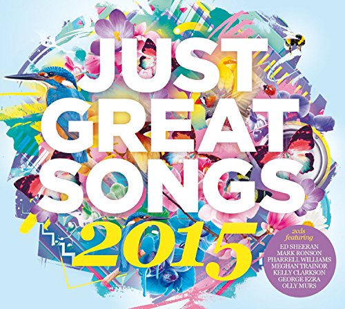CD cover for “Just Great Songs 2015” with colorful floral and insect imagery.