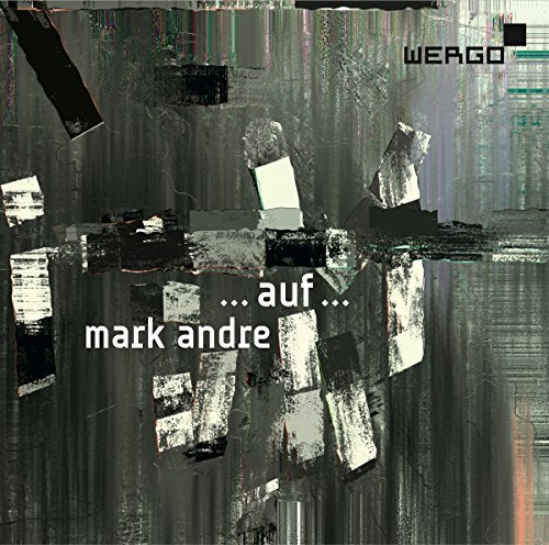 CD cover with abstract dark green and white geometric shapes, text "mark andre".