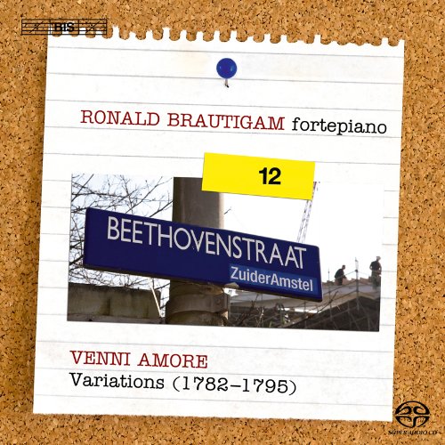 CD cover for Ronald Brautigam’s Beethoven piano variations, featuring a street sign.