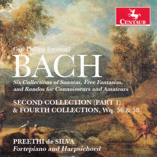 CD cover for Bach's sonatas, featuring a classical painting and text.