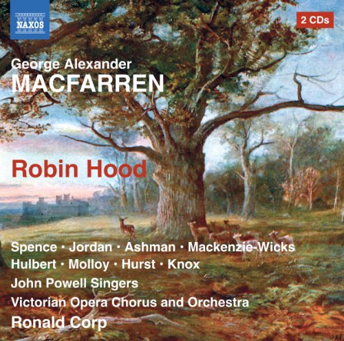 CD cover for Macfarrenās āRobin Hoodā opera, featuring a forest scene.