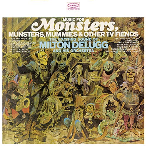 Vintage record album cover featuring cartoon monsters and musicians.