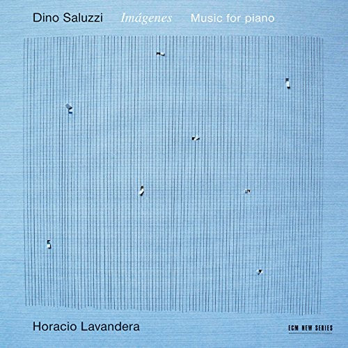 CD cover for "Imagenes" by Lavandera and Saluzzi, blue with linear patterns.