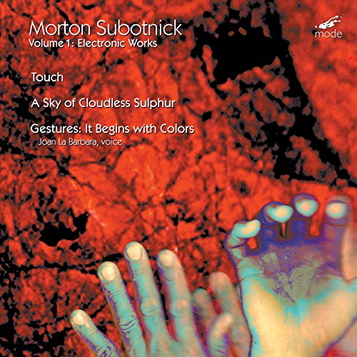CD cover for Morton Subotnick’s “Subotnick Volume 1: Electronic Works,” abstract art.