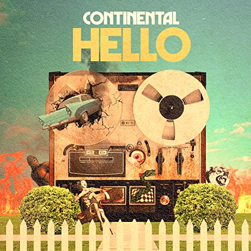 CD cover with vintage car, reel-to-reel player, and picket fence.