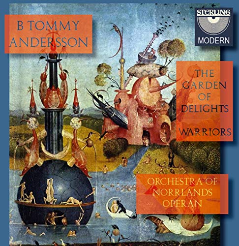 CD cover: surreal, colorful painting of a fantastical garden with figures.