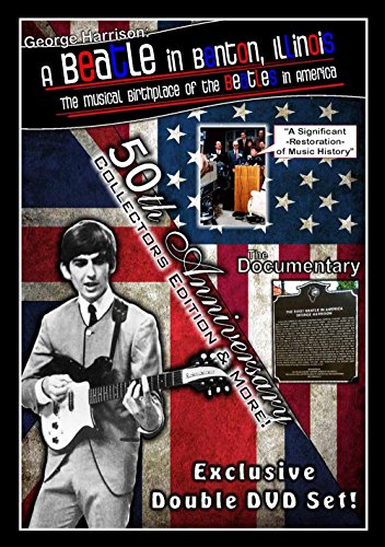 DVD cover featuring George Harrison with a guitar and American flag background.