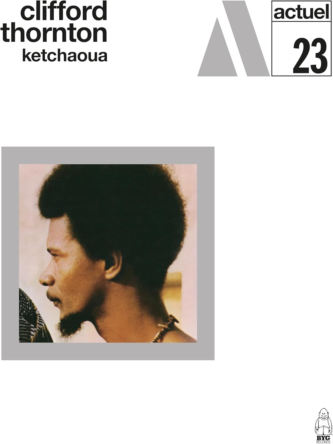 CD cover featuring a portrait of Clifford Thornton and geometric shapes.