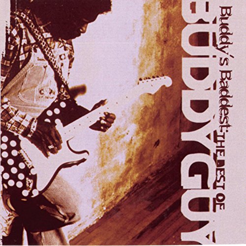 Buddy Guy album cover featuring a guitarist playing a white electric guitar.