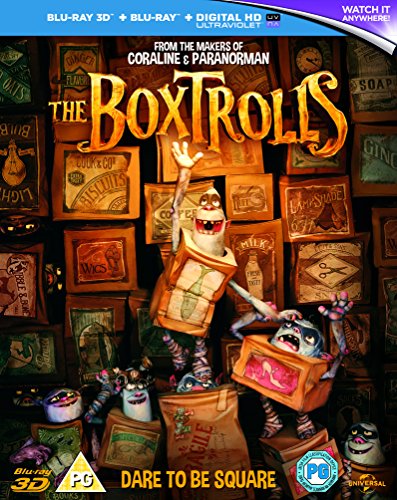 The Boxtrolls movie poster featuring several troll characters emerging from cardboard boxes.