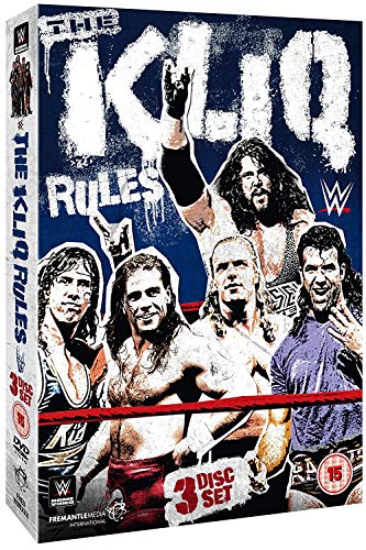 WWE "The Kliq Rules" DVD cover featuring six professional wrestlers.