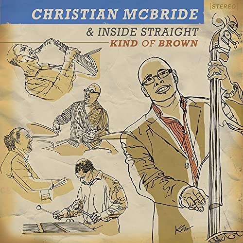 CD cover: sketched jazz musicians, including a bassist and drummer.