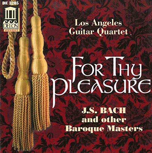 CD cover for Los Angeles Guitar Quartet’s “For Thy Pleasure” featuring tassels.