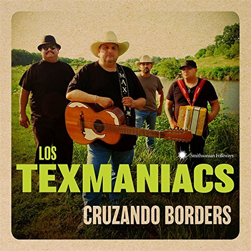 CD cover for Los Texmaniacs’ “Cruzando Borders” featuring four musicians.
