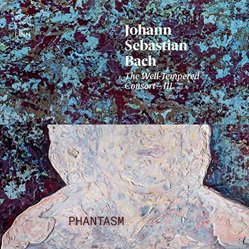 CD cover: abstract painting with text “Johann Sebastian Bach” and “Phantasm”.