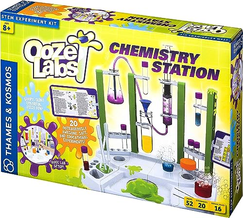 Thames & Kosmos - Ooze Labs Chemistry Station - Educational Science Kit - 20 Experiments - Science, Technology, Engineering & Maths - Fun for Kids, Ages 8+ - 642100