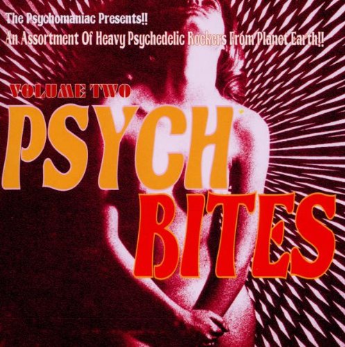 CD cover for “Psych Bites Volume 2” with psychedelic text and imagery.