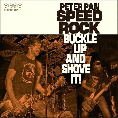Peter Pan Speedrock CD cover with two musicians playing guitars.