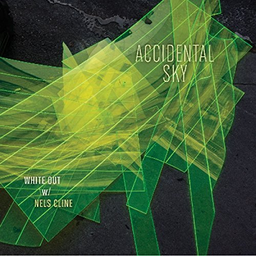 CD cover for "Accidental Sky" with abstract green and yellow lines.