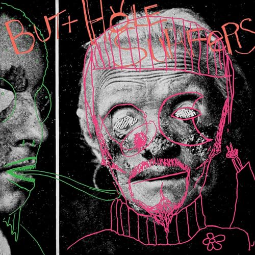 Butthole Surfers album cover: distorted face with pink and green lines.