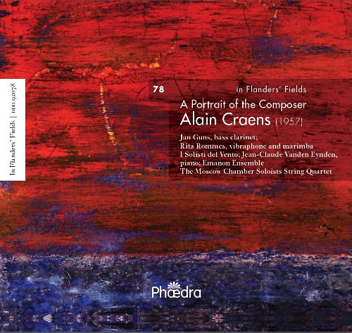 CD cover for “In Flanders Fields 78” with red and blue abstract art.