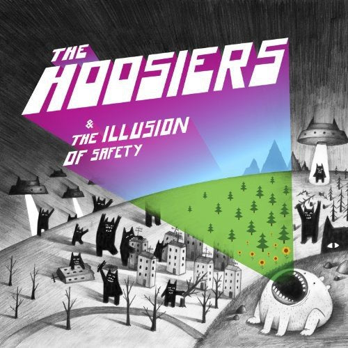 CD cover for The Hoosiers’ “The Illusion of Safety” with whimsical illustrations.