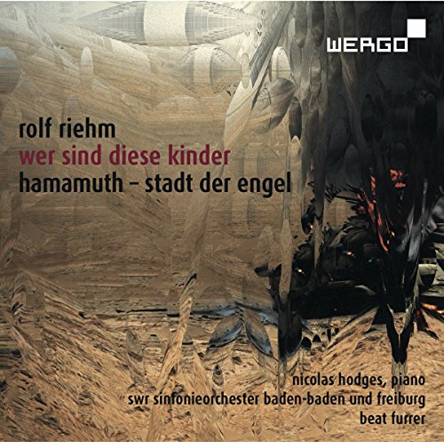 CD cover with abstract angel wings and text in German and English.