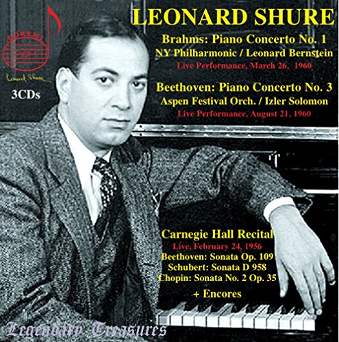 CD cover featuring pianist Leonard Shure with concert details listed.