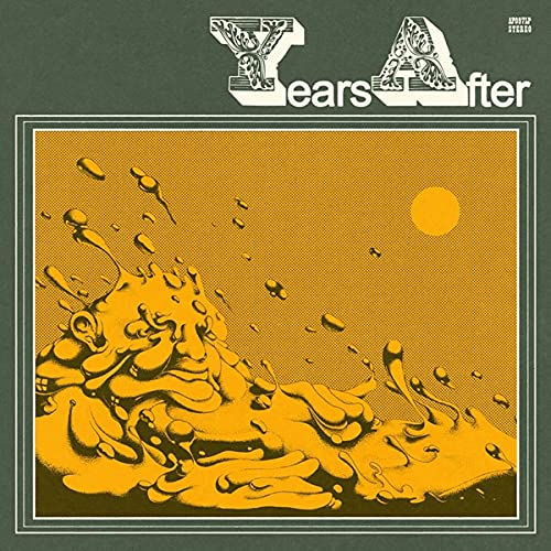 Yellow vinyl record cover with abstract ear and sun imagery.