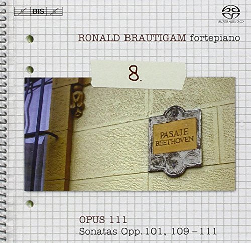 CD cover featuring a street sign reading "Pasaje Beethoven" and pianist Ronald Brautigam.