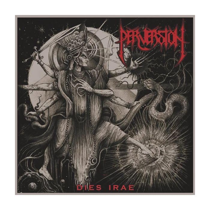 Dark album cover featuring a multi-armed figure with a serpent and skull.