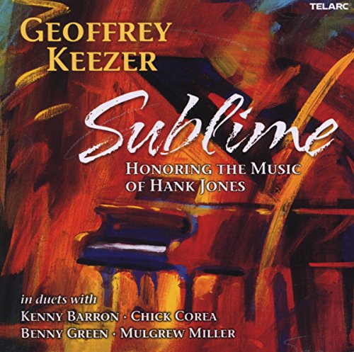 CD cover for Geoffrey Keezer’s “Sublime,” featuring abstract red and gold art.
