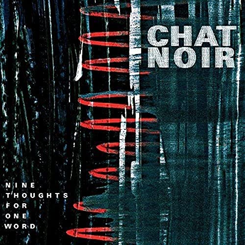 Vinyl record cover: dark blue, red spiral, and white text "CHAT NOIR".