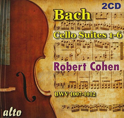 CD cover for Bach’s Cello Suites 1-6 performed by Robert Cohen.