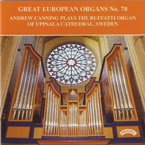 CD cover featuring a large pipe organ in Uppsala Cathedral, Sweden.