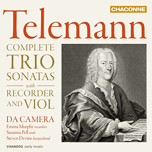 CD cover: portrait of Georg Philipp Telemann, text listing performers.