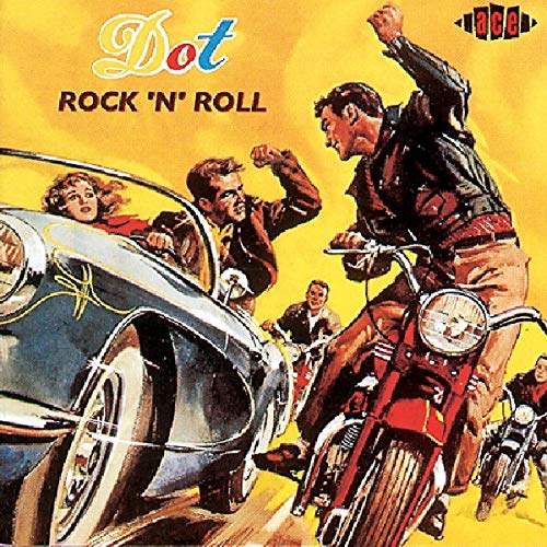 Vintage album cover depicting people with cars and motorcycles.