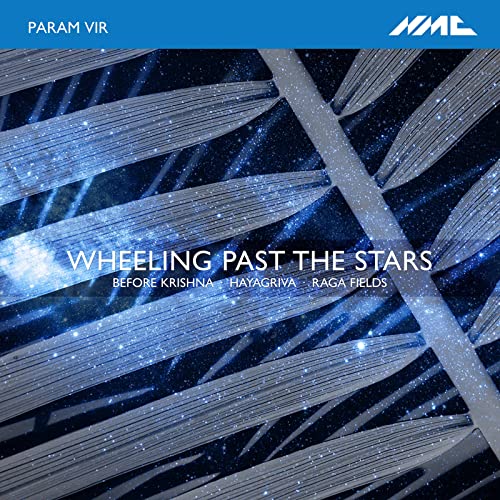 CD cover: abstract blue and white palm fronds with starry sky.